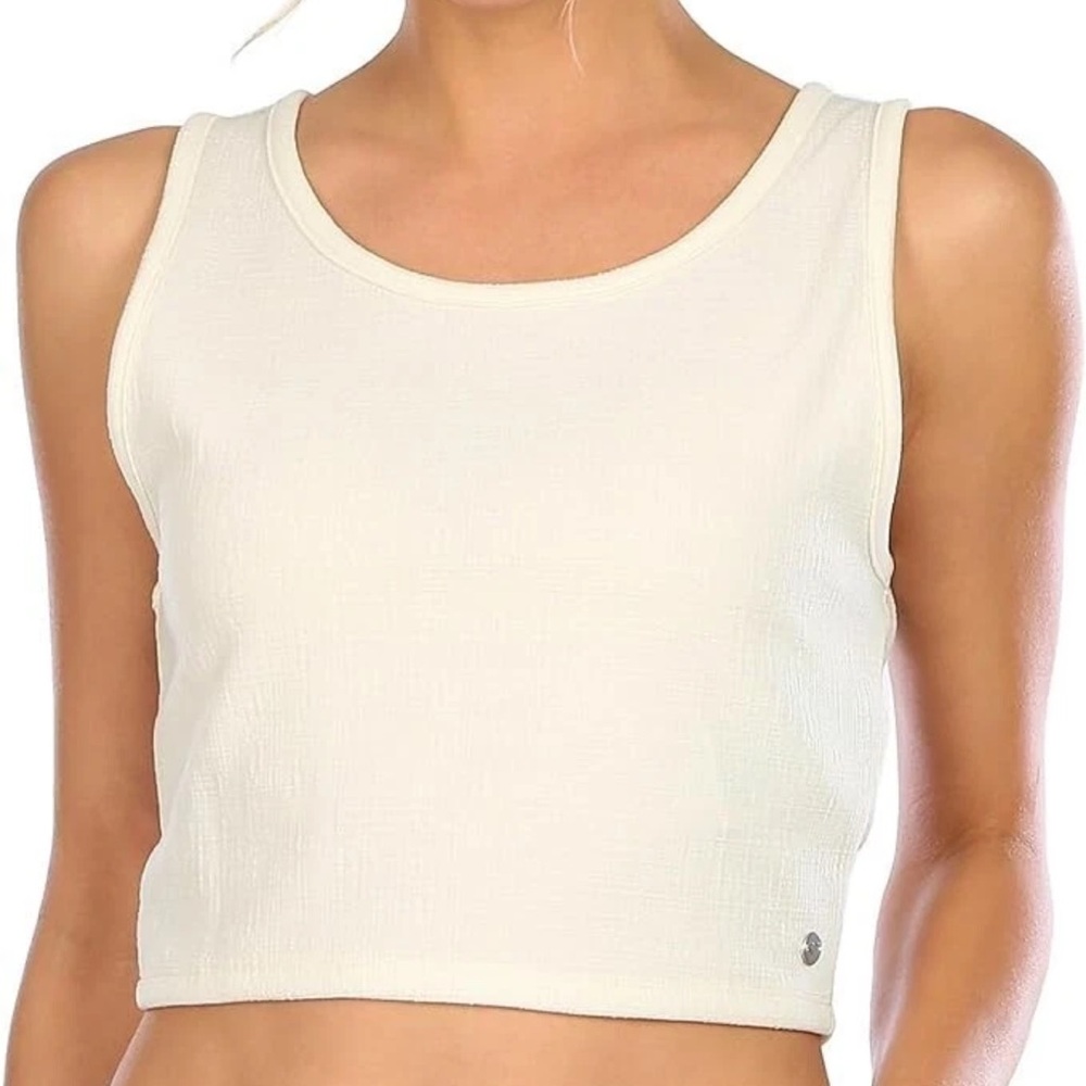 Roxy Cream Sleeveless Crop Top